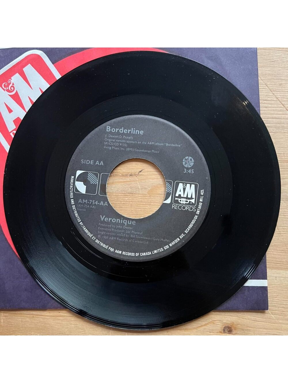Veronique - Borderline/Aves de la Tendresse 45rpm VG+ R18